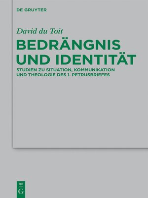 cover image of Bedrängnis und Identität